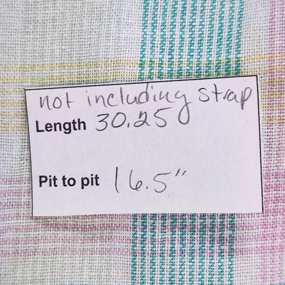 Old Navy Pastel Plaid Linen Mini Sundress with Smocked Back Size Large - Picture 9 of 9